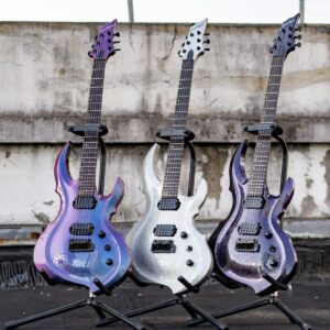 Electric guitars On Wall Hangers